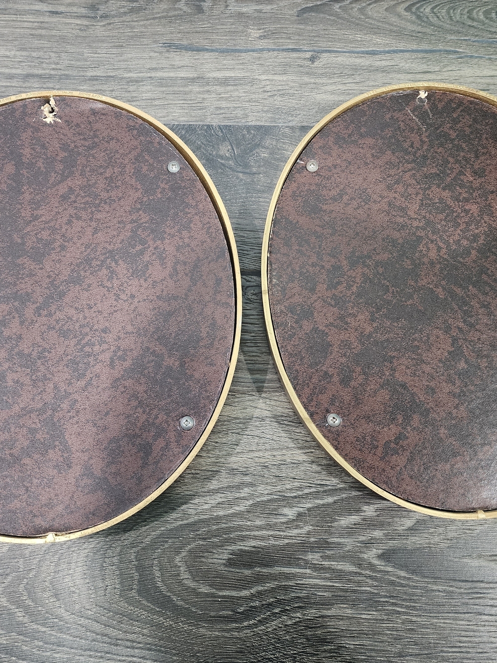 Gold Oval Framed Floral & Landscape Wall Art Pair - Picture 4 of 4